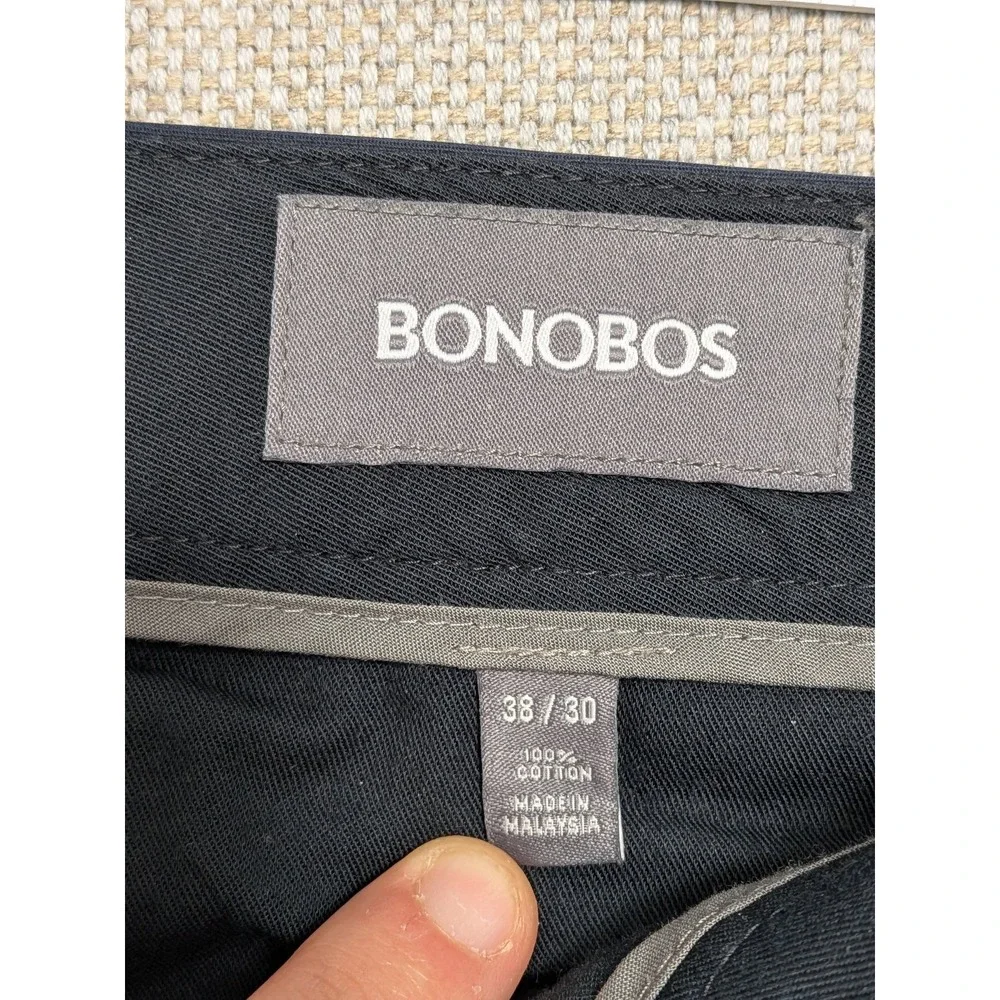 Bonobos Monday Men's Navy Blue 38x30 Straight Fit Cotton Chinos Office Preppy